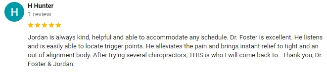 Chiropractic San Antonio TX H Hunter Testimonial