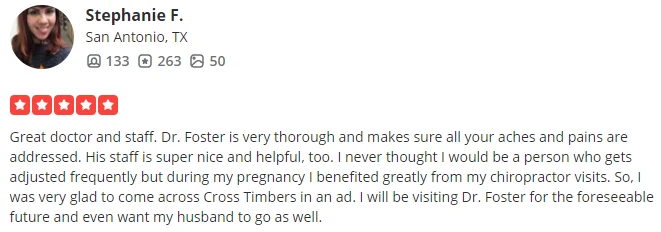 Chiropractic San Antonio TX Stephanie Testimonial